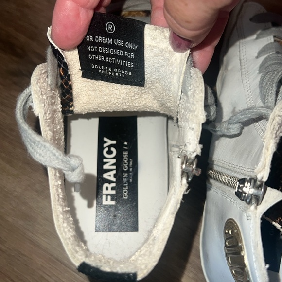 Golden Goose Francy private Edition Mixed Leather High-Top Sneakers- #243 - Picture 11 of 12